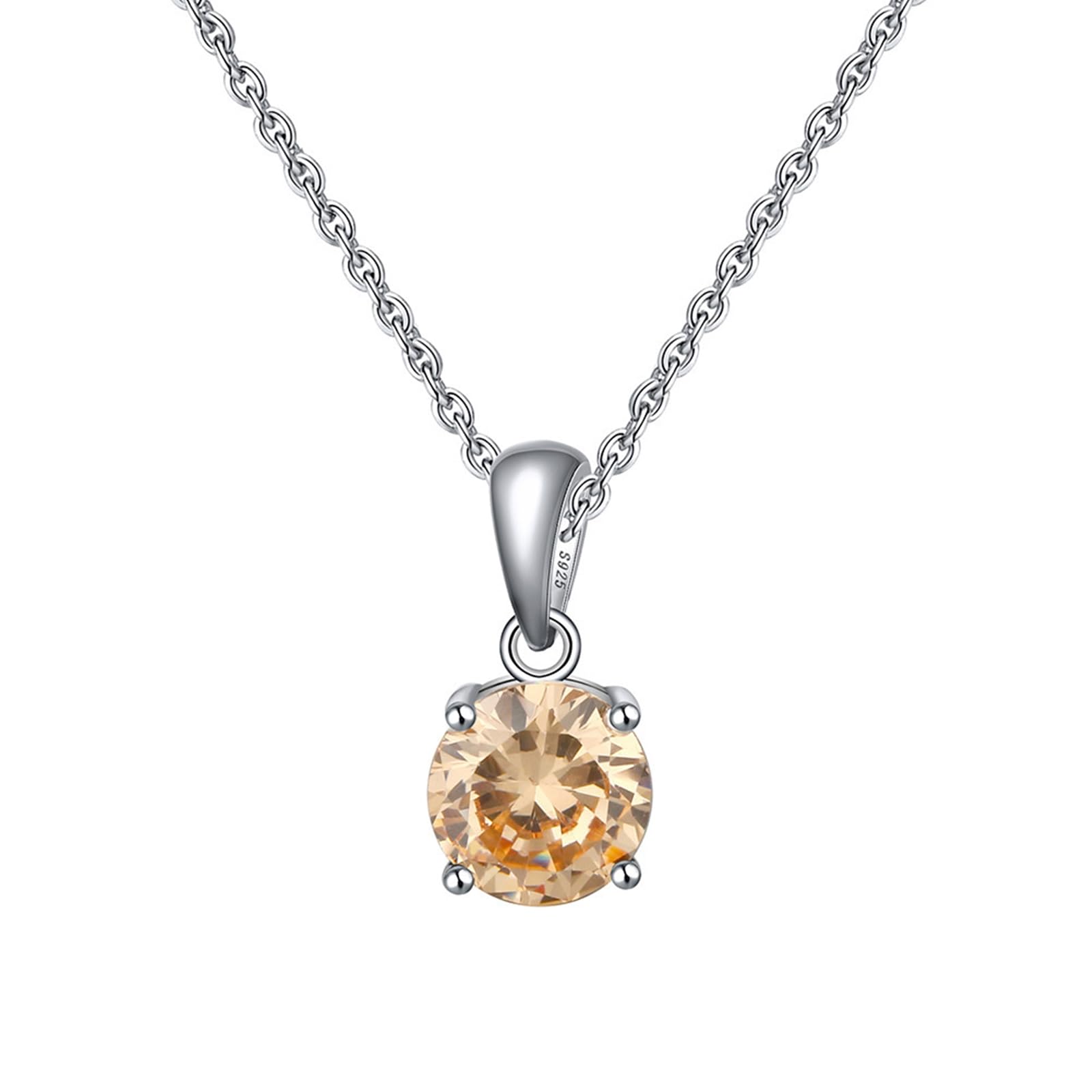 Collier Argent 925 Anti-Allergie avec Pendentif Pierre de Naissance Durable - 3