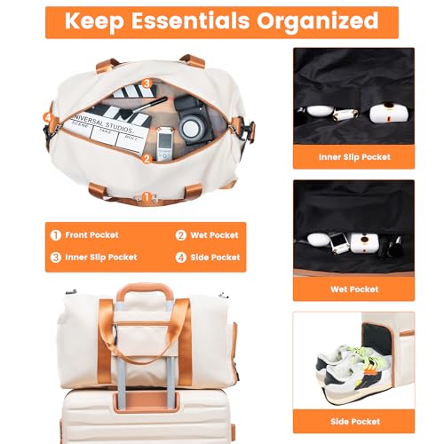 Image of 5-piece Hardside Luggage set,ABS+PC Suitcases With Spinner Wheels | TSA Lock,with Waterproof Underseat Duffel Bag,Packing cubes