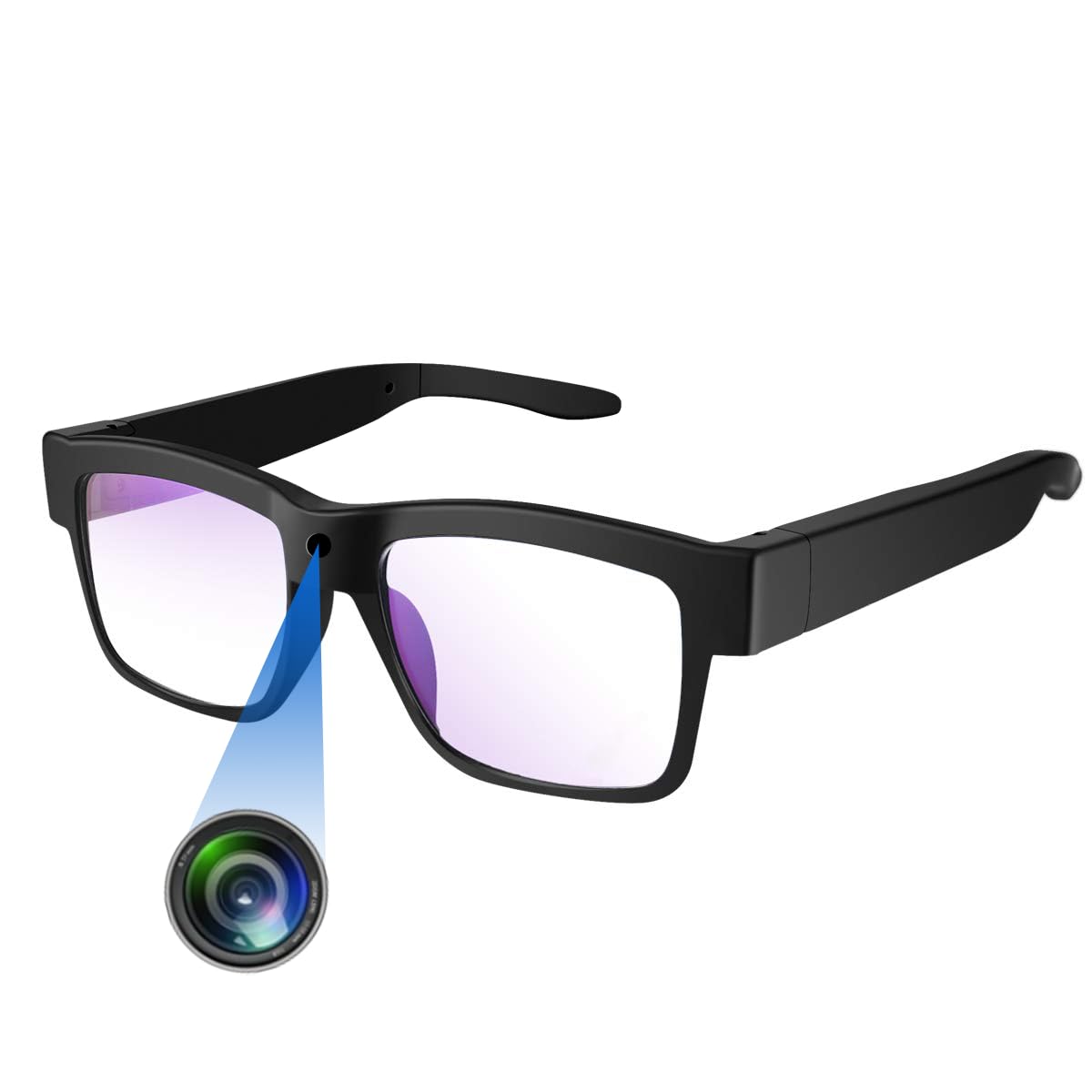 Video Smart Camera Glasses with 1080P HD Wearable Glasses Camera，Portable Outdoor Sports Camera Eye Glasses for Biking, Hiking(Included 32G TF Card)-image-6
