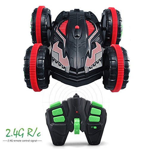 Preisvergleich Produktbild deAO 2,4 Ghz Ferngesteuertes Amphibienfahrzeug-wasserdicht und mit drehbaren Rädern (Doppelseitiges Design)