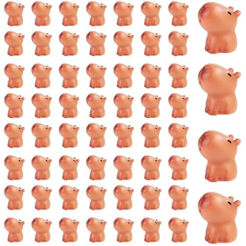 60 Mini Capybara Figures for Decoration Cover