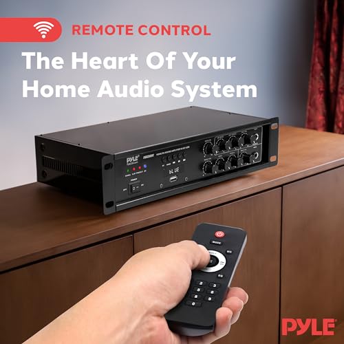 Pyle PMX3500PH Bluetooth Home Pa Mixing Amplifier - 500W Home Audio Rack Mount Stereo Power Amplifier Receiver W/Fm Radio, Digital Led Display thumb #6
