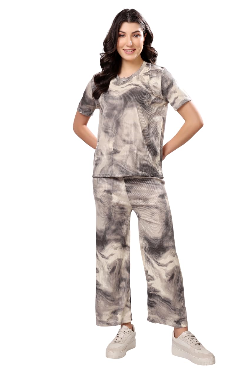 Women’s Printed Nightsuit Set | Soft & Breathable Nightwear for Ladies | Half Sleeve Top & Full-Length Bottom | Stylish Sleepwear for Daily Use|-image-27