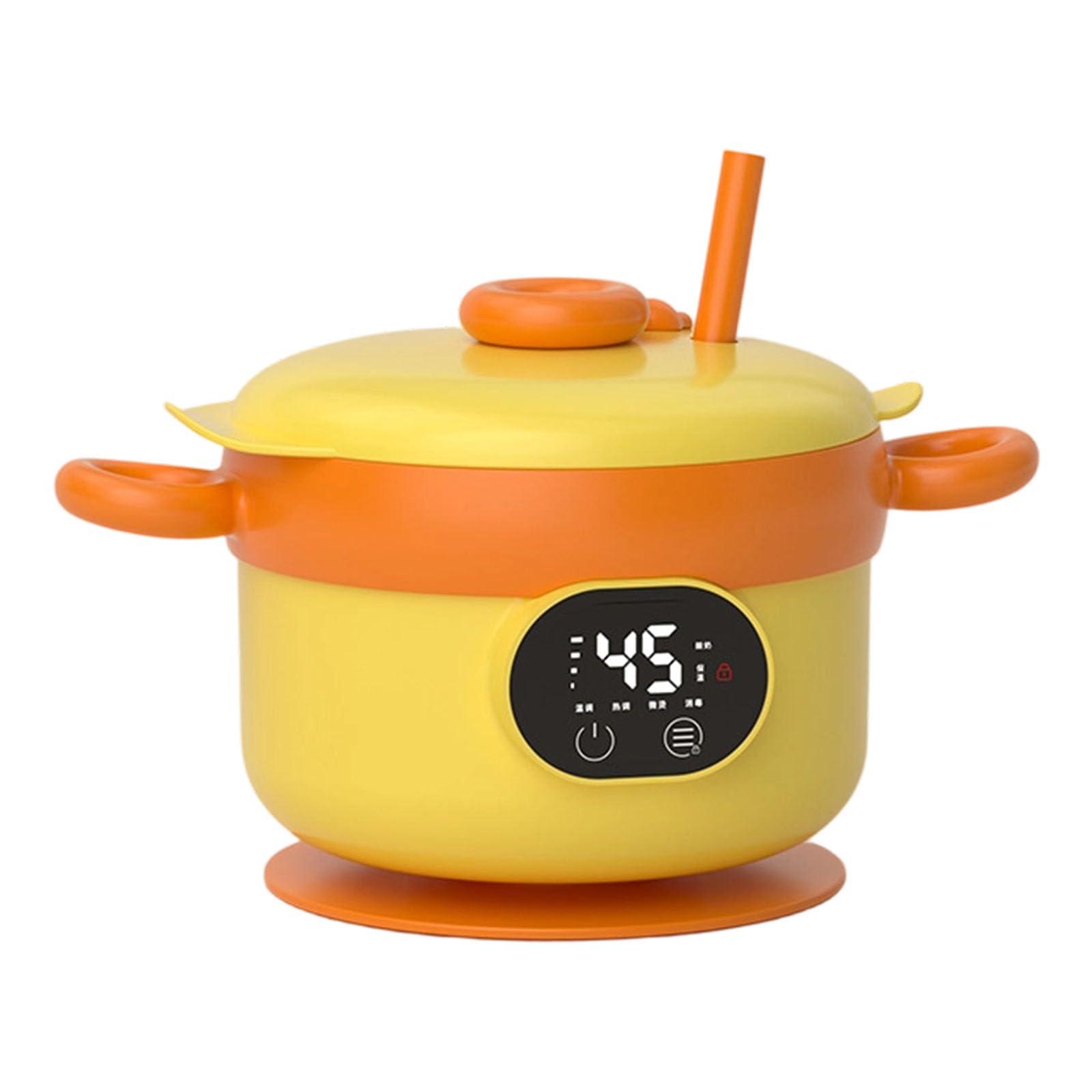 JSGHGDF Rechargeable Baby Food Warmer Bowl with Silicone Cover Multifunctional Intelligent Temperature Control Bowl Baby Food Toastier