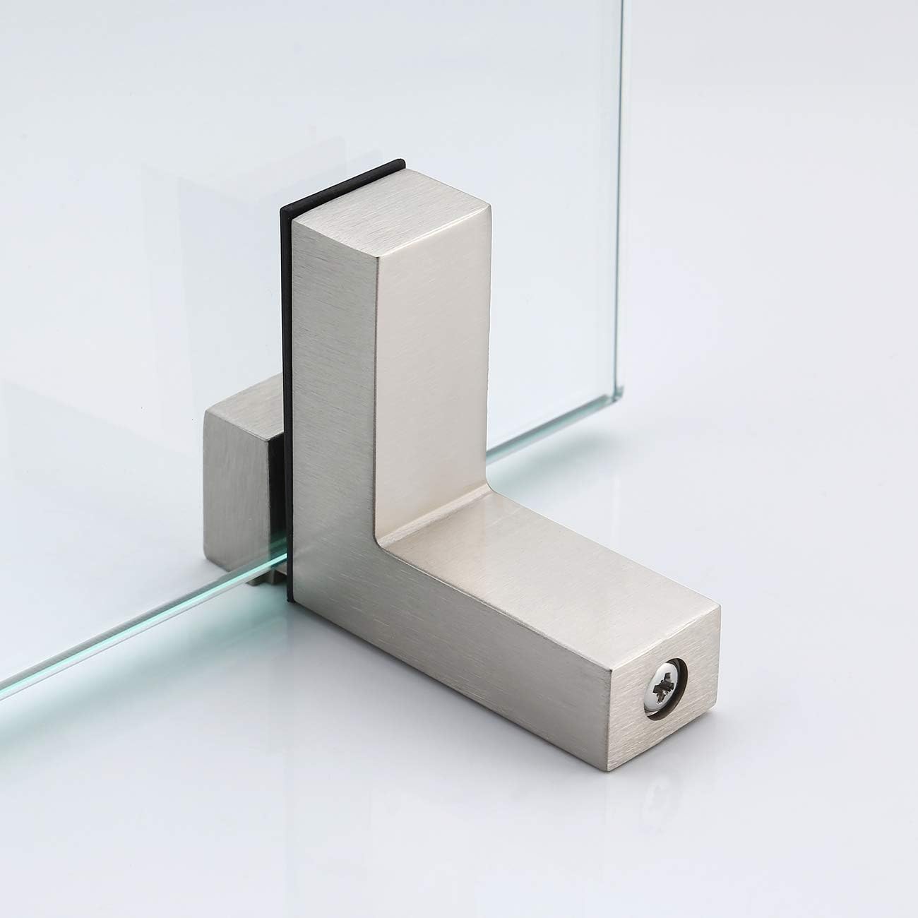 KES Glass Shelves for Bathroom, 23.6 Inches Bathroom Shelf with Tempered Glass and Brushed Nickel Bracket Wall Mount 2 Pack, BGS3201S60-2-P2 - - 