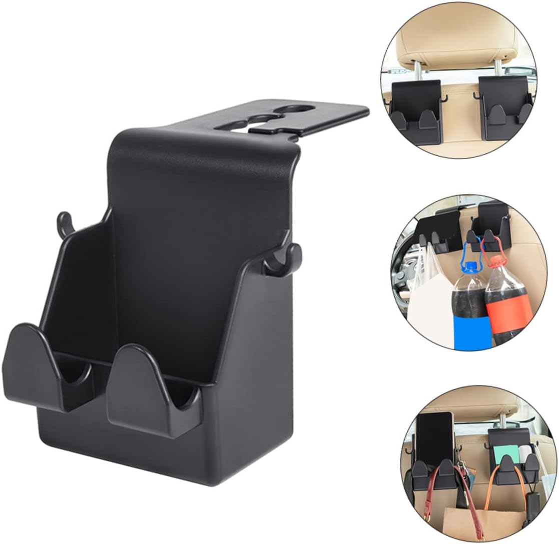 Ciieeo Car Hanging Hook Headrest Hanger ABS Black Storage Holder Xmas image 5