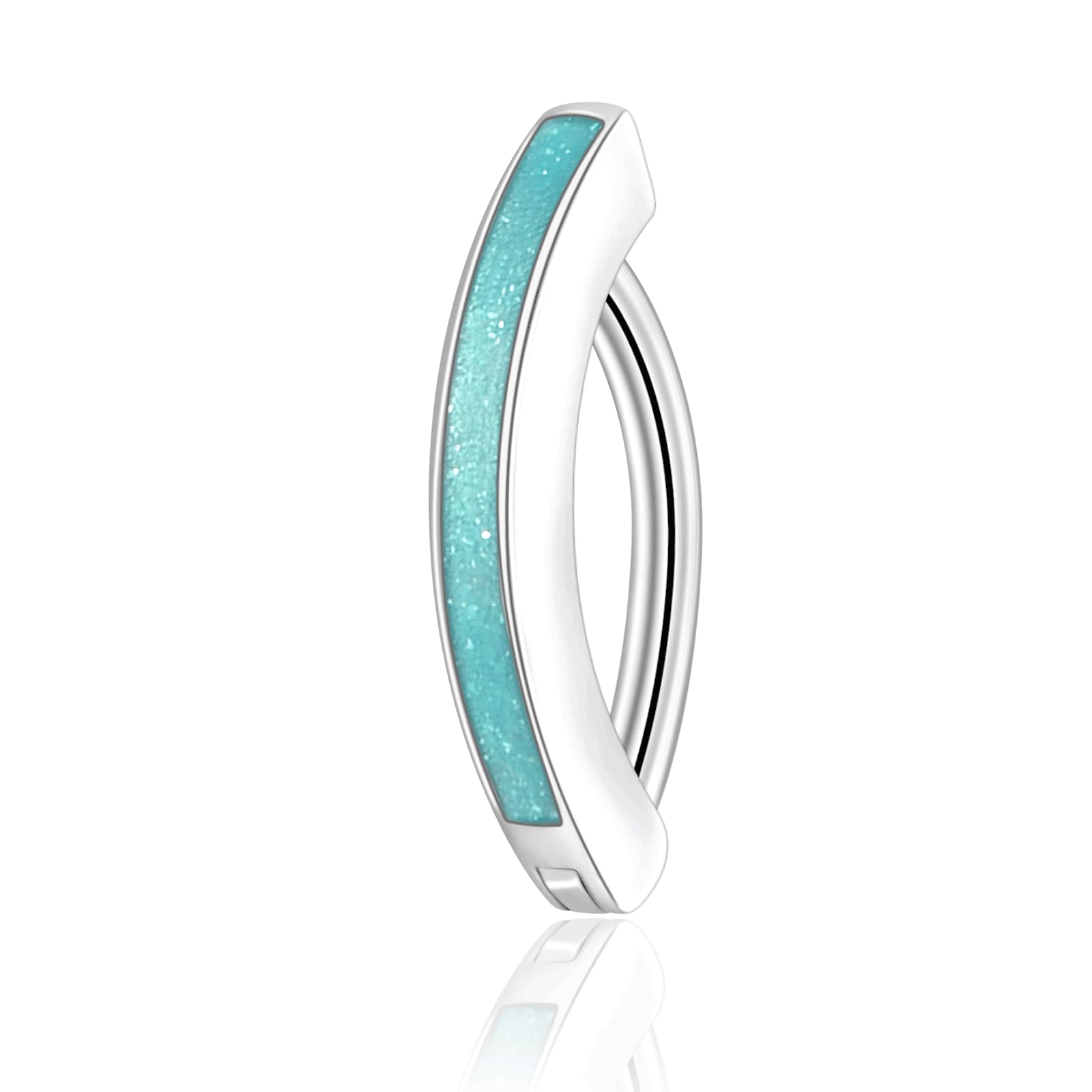 SILBERTALE Clicker - Piercing para el ombligo, diseño de corazón con forma de corazón