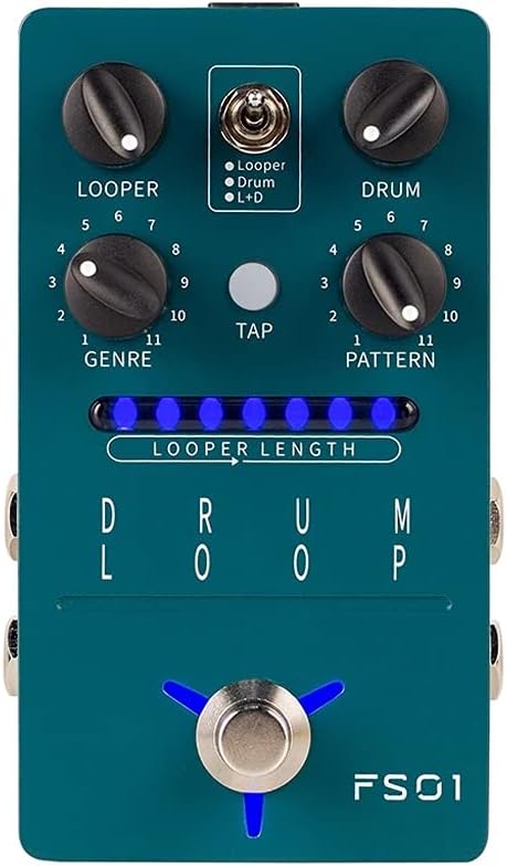 SHYPT FS01 Drum Loop Drum Machine Looper Guitar Effects Pedal 20Min Looper 11 Different Rhythm Styles