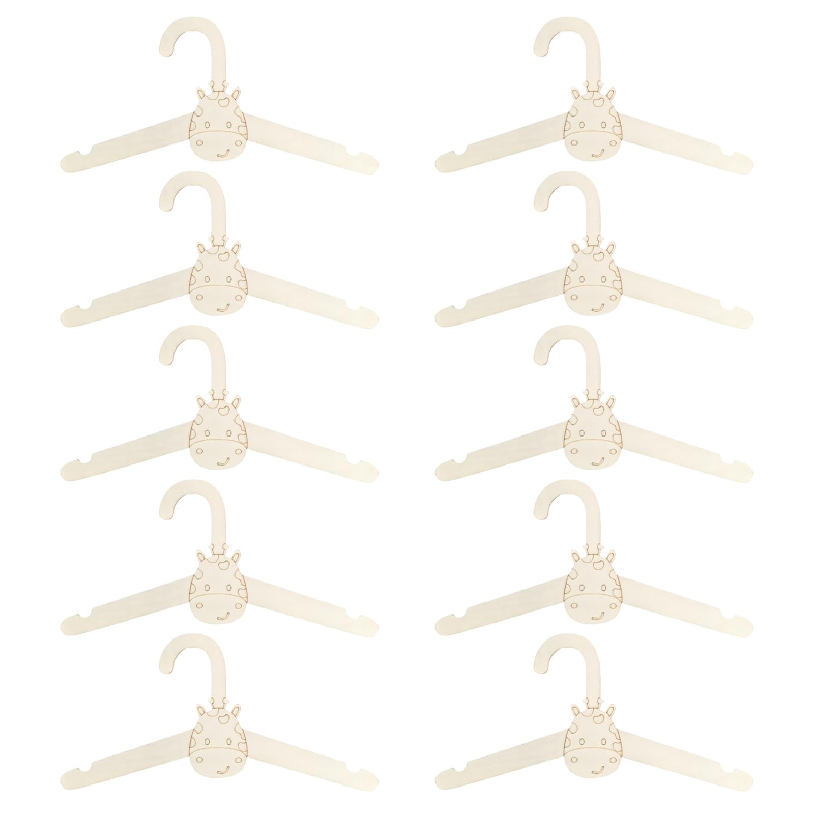 Elnwnnkc Of 10 Sturdy Wood Baby Hangers Without Slip Toddler Clothes Organizers Home Accessory for Nursery Wardrobes Wood Baby Hangers