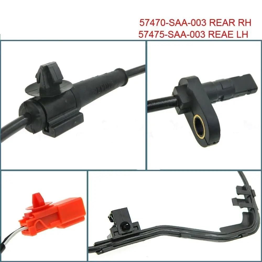 1 Juego De Sensor ABS De Velocidad De Rueda Delantera, Trasera, Izquierda Y Derecha Para City Saloon 2000-2003 Para FIT II 2002-2008 57470-SAA-003 57450-SAA-003 Sensor velocidad ABS