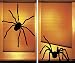 Window Poster Halloween Shady Spiders by WOWindows USA-Made Decoration Includes 2 Reusable 34.5"x60" Backlit Posters