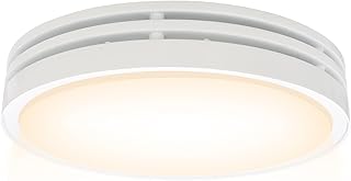 Akicon Bathroom Exhaust Fan with Light, 110CFM, 2.0 Sones for Ceiling, 1000lm Dimmable LED Light and 150lm Nightlight Dual Color Bathroom Vent Fan for Home, Round, White