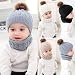 CheChury Niños Sombrero y Bufanda Conjunto Unisex Niños Niñas Invierno Bebe Gorros...