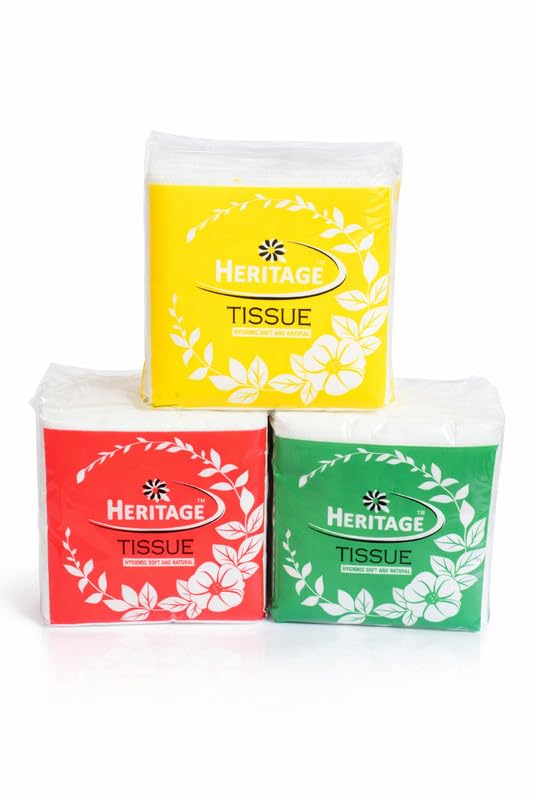 HERITAGE Face Tissue Paper 1 Ply | 30 x 30 cm Face Tissue | Soft Facial Tissue Paper |100 Pulls per Pack, Pack of 2 | Skin Friendly, Highly Absorbent Tissue Paper | Face Tissue Pack-image-15