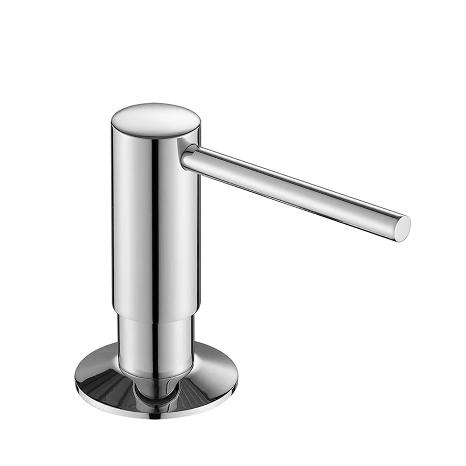 Sink Soap Dispenser 500ml Built-in Pump kitchen Liquid Soap Bottle Brass Brushed Nickel Dispenser Kitchen Hand Pressure Sink Counter Liqu(Chrome 500ml)
