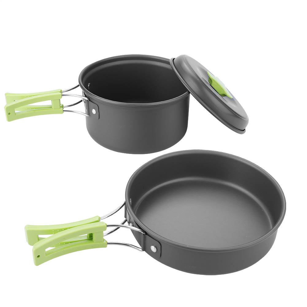 Set da 8 pentole da campeggio, in lega di alluminio, resistenti alle alte temperature, set di pentole da campeggio, leggere, con buon effetto di isolamento termico, per campeggio, escursionismo