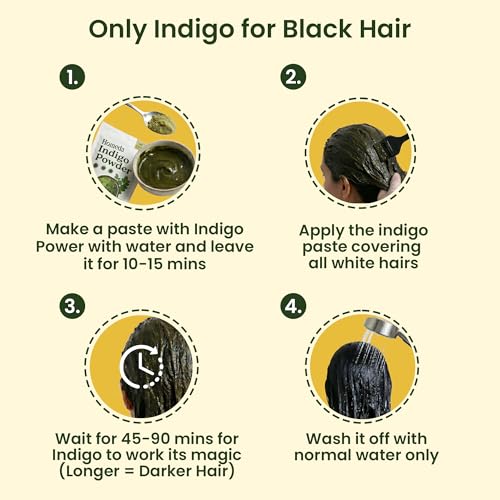 Image of Shudh Online Indigo Powder Organic for Hair Black Colour (100 Grams), Natural Avuri Leaf Powder, Neela Amari, Neel Patti, Neela, Neelamari, Neelayamari, Indico. for face