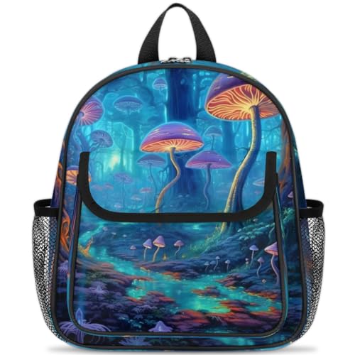 Sac à dos voyage enfant style Galaxy Forest Champignon, grand sac scolaire mixte
