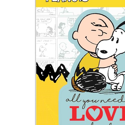 Image of Peanuts All You Need is Love and a Dog Adhesive Vinyl Decal | Adorable Snoopy Sticker for Car, Water Bottle or Laptop