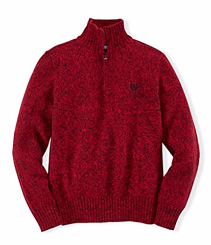 Chaps Little Boys' Quarter-Zip Mockneck Sweater, Red Twist2