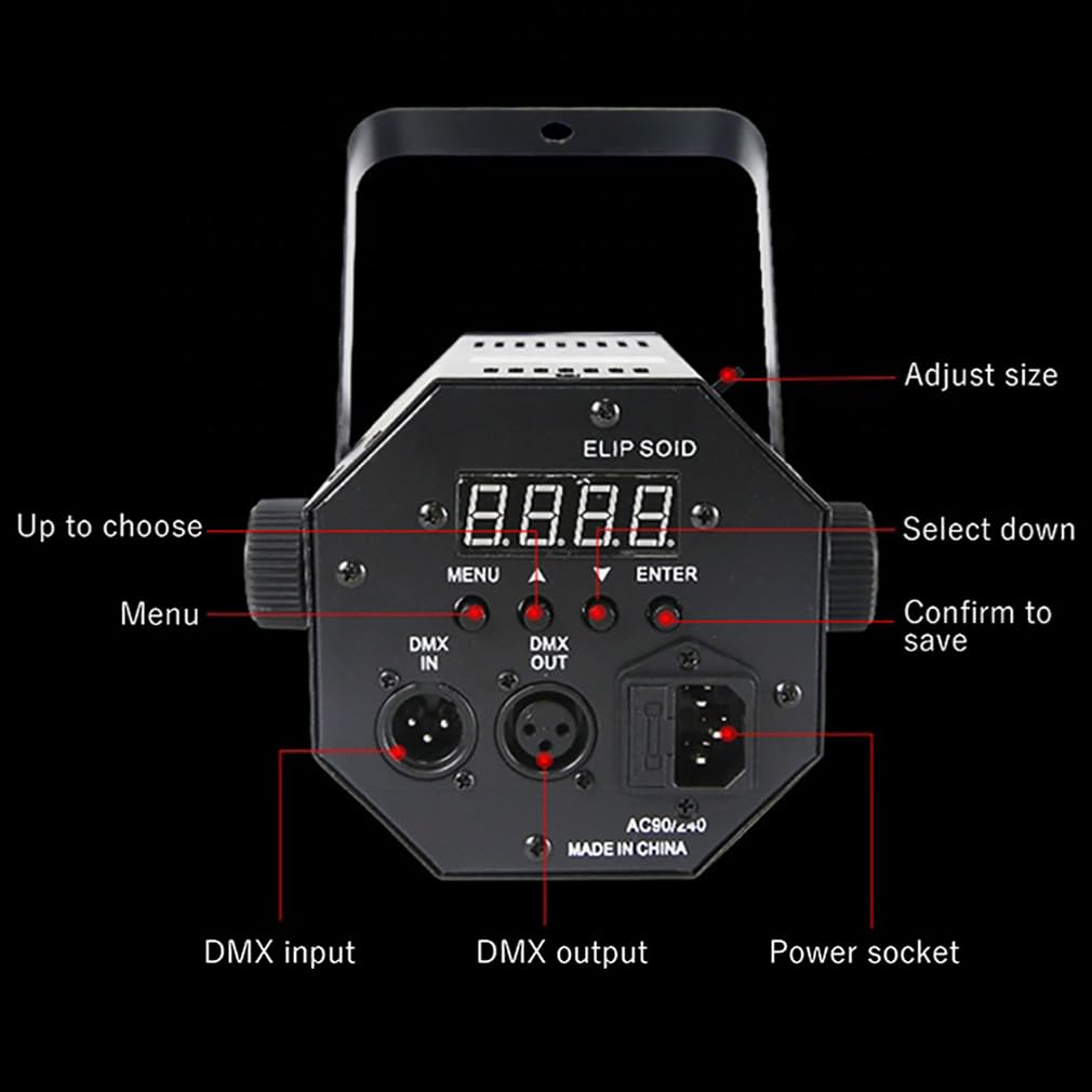 50W LED Pinspot Light, 4 in1 RGBW Stage Spotlights Imaging Light, DMX512/Telecomando/Controllo Vocale, Apertura Regolabile, per Disco DJ Wedding Stage Shows