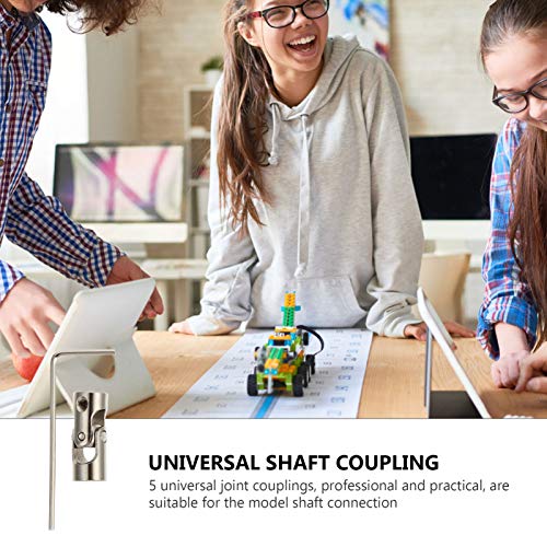 VILLCASE 5Pcs Junta Universal Acoplamento Conector de Motor de Acoplamento de Eixo de Metal para Bar