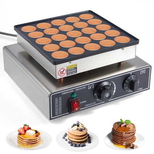 25PC Mini Pancake Maker Stainless Steel 1.6 Electric