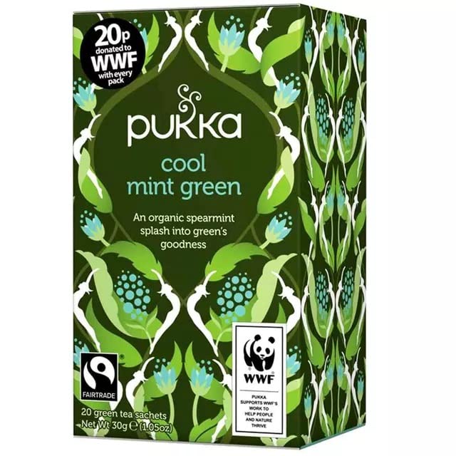 Pukka Mint Matcha Green Tea Organic a Spearmint Splash Into Green's