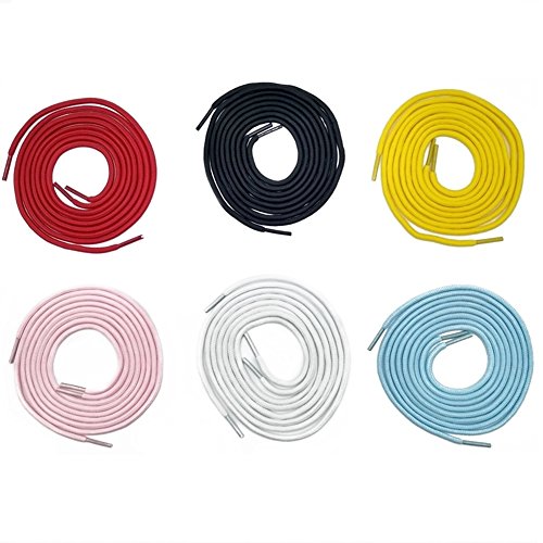 12 Pairs Round Boot Laces Durable Shoelaces For Boots, Work Boots & Hiking Shoes (Random Assorted Colors) #TOP5