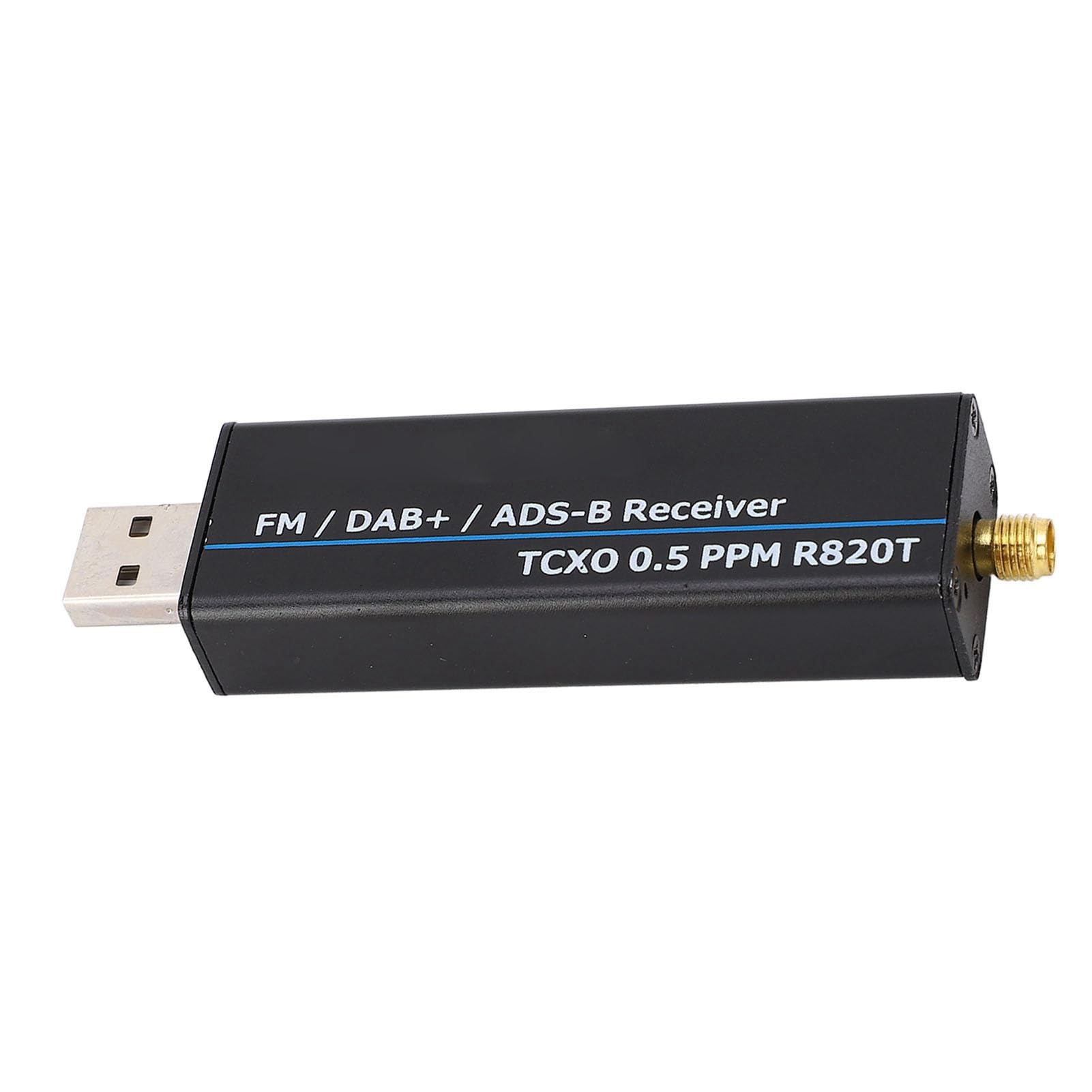 Récepteur RTL SDR, Radio Définie par Logiciel 100KHz à 1766MHz, Radio Définie par Logiciel RTL2832U R820T2 0.5 PPM TCXO USB Pleine Bande