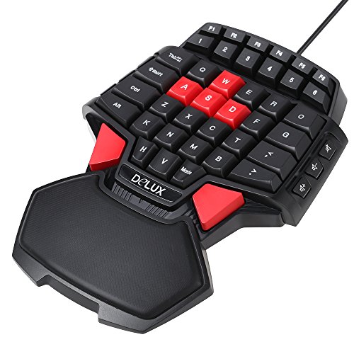 twbbt 1pc Gaming Keyboard for Delux T9 47 Professional One-handed USB Wired Player