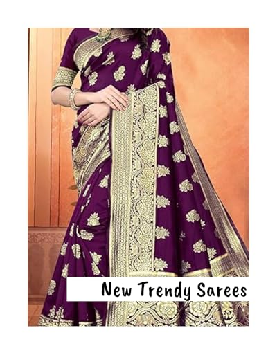 Image of Women's Kanjivaram Ptinted Soft Silk Banarasi Saree With Unstitched Matching Bloue Piece | Saree for Women