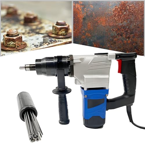 Escarificador de Agujas Eléctrico de Mano, Herramienta Eléctrica Portátil Anticorrosión, Cinceles de Chorro Eléctricos Multifunción - Escarificador y Cinceles de Agujas Eléctricos,110V