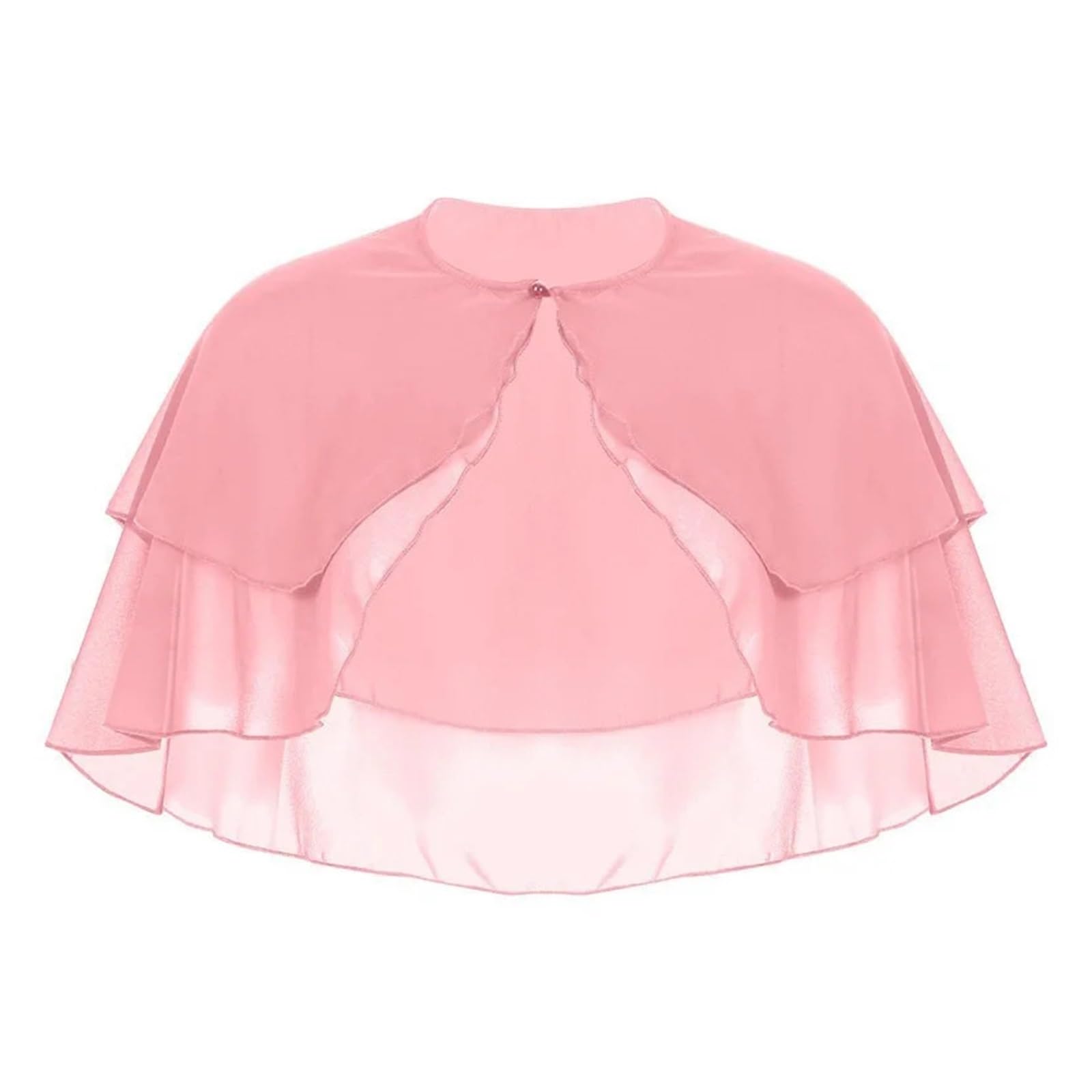 Boléro en Mousseline Châle de mariée en Mousseline Soie, Cape, Veste, boléro, Accessoires Mariage, soirée, Bal, châle(Wine Red)