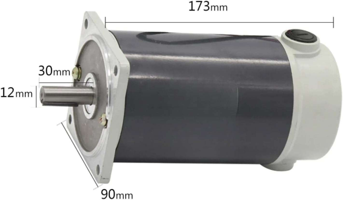 DC High Speed Motor 12V 24V Speed Regulating Motor 1800rpm 3000rpm Adjustable Speed Motor 90W DC Motor(3000RPM,24V only Motor)