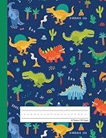 Dinosaur Era - Primary Story Journal: Dotted Midline and Picture Space | Grades K-2 School Exercise Book | 100 Story Pages - Blue (Kids Jurassic Composition Notebooks) 1718087381 Book Cover