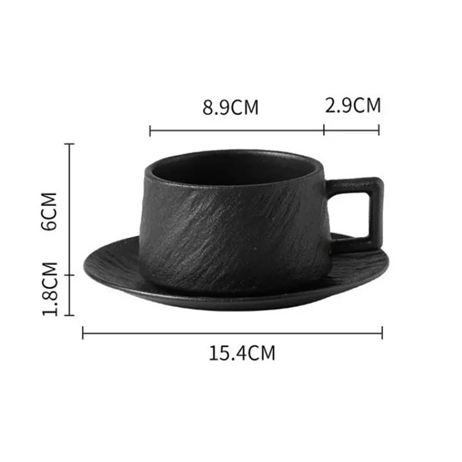 Kaffeetasse Untertasse 250ML Rock Sand Keramik Kaffeetasse Set Exquisite Nachmittag Blume Tee Becher Hotel High-end-Restaurant Kaffeetasse(Green)