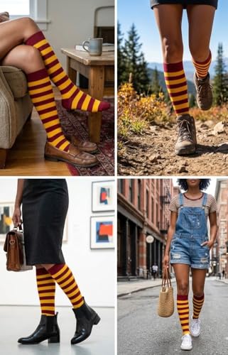 Image of Elite Quality Soft Cotton Knee High /Over knee Zebra stripes Socks