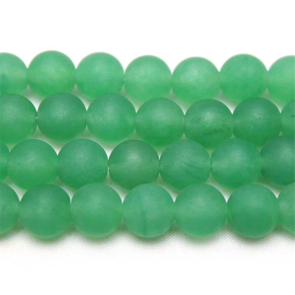 Pierre naturelle mate pour bijoux : perles rondes polonaises de 15 pouces