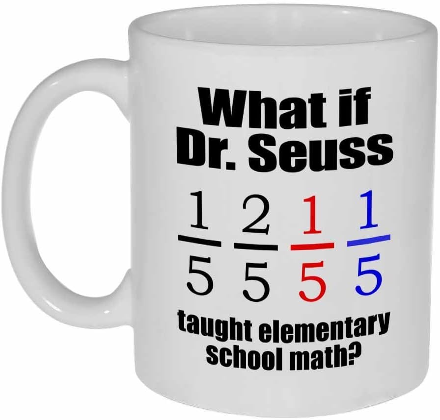 Dr Seuss Fish Math Coffee or Tea Mug