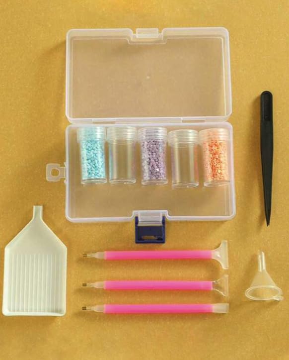 Diamond Painting Tools Set With Storage Box, Pen, Funnel, Tray, Tweezers Set Tool