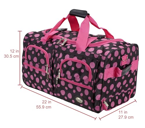 Image of Rockland Rolling Duffel Bag, Black, 22 inch