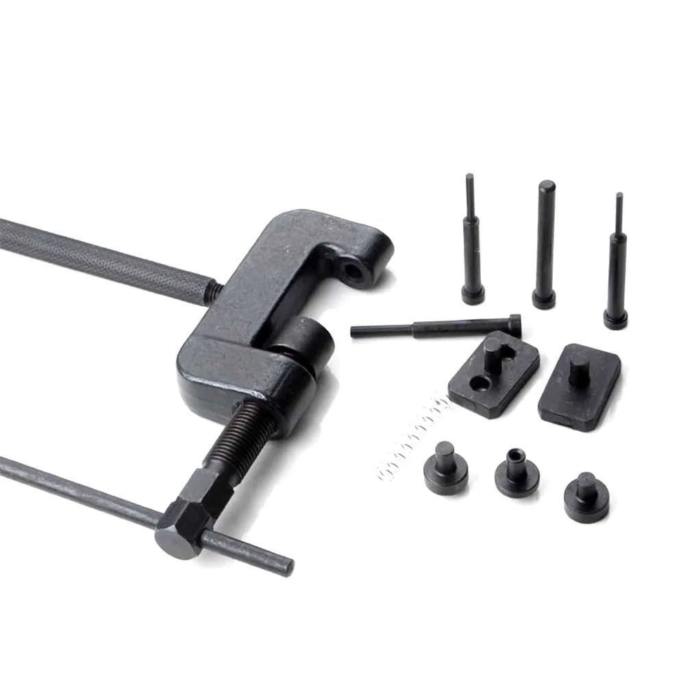 AWEDKKFI Estrattore volano Estrattore volano Motore Attrezzo per rivettare l'interruttore della Catena del Motociclo, 13 Pezzi, Kit di Strumenti per la rimozione della Catena di distribuzione