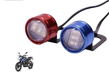 Smarter Ride Red and Blue colour 6 Led Strobe Light for Bike | Warning Emergency Police Light | Motorcycle Strobe Light | Compatible with Bajaj Pulsar NS 200