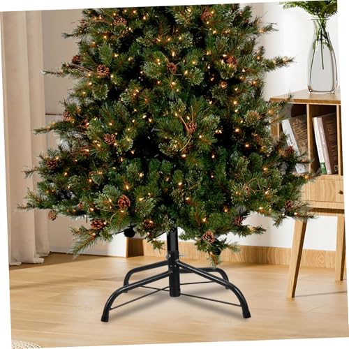 Soporte de hierro para árbol de Navidad base plegable resistente para abetos pequeños 7