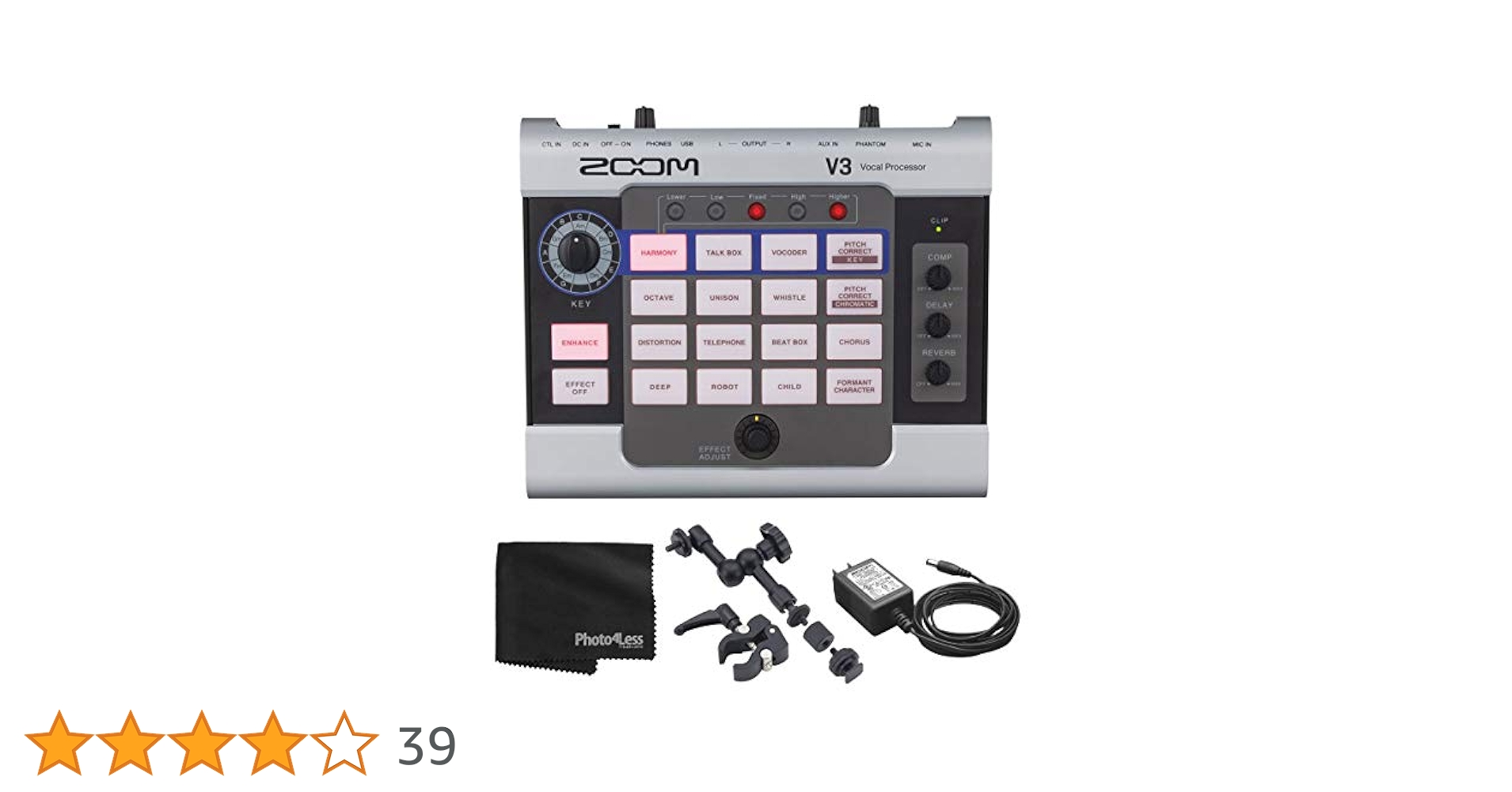 DTM・DAW ZOOM Vocal Processor V3 + ZOOM SGV-6 Zoom V3 Vocal Processor, Harmony, Pitch Correction, Reverb