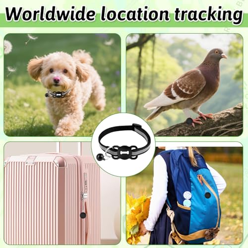 GPS Tracker Katze, GPS Tracker für Hunde Ohne ABO, Mini Katzen Tracker, Katzentracker Hundetracker Kompatibel mit Android & iOS, Weltweite Standortverfolgung, Gepäckortung