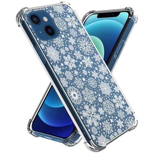 Flocon de neige coque iPhone 13 transparente pour vos photos de Noël