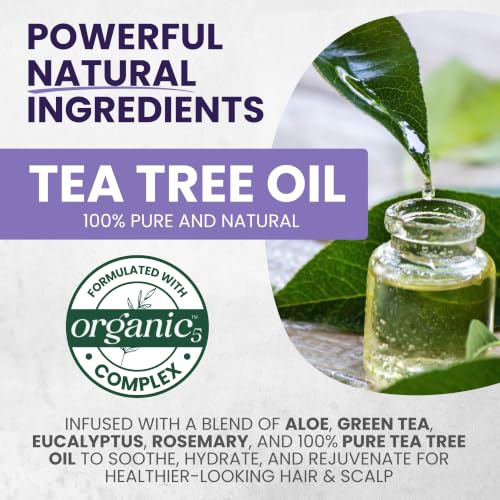 Image of KESMEDIK Tea Tree Purple Conditioner for Blonde, Silver & Gray Hair, Anti-Brass Toning & Brightening, Refreshes, Hydrates and Detangles Hair & Scalp, Sulfate-Free Botanical Formula, 16 Fl Oz