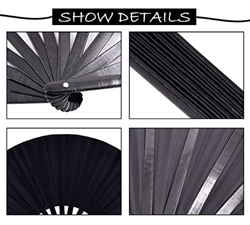 Meifan 8541855846 Large Rave Folding Hand Fan thumb #3
